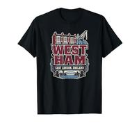 West Ham East London England Maisons et quais victoriens T-Shirt Graphique avec Valeur