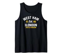 West Ham East London Royaume-Uni Est. 1086 Blanc et Or Débardeur