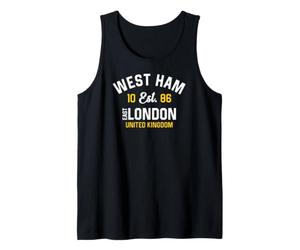 West Ham East London Royaume-Uni Est. 1086 Blanc et Or Débardeur