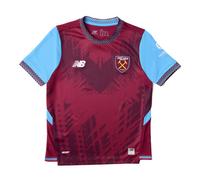 West Ham United Enfant New Balance 26/27 Home Youth Short Sleeve Jersey, Polyester, Taille YL