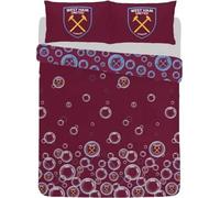 West Ham United FC - Bulles - Ensemble de literie "Forever Blowing" réversible BS5921 (lit simple) (bordeaux)