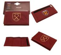 West Ham United FC Colour React Portefeuille en nylon, Bordeaux, doré, 12cm x 8cm closed, Portefeuille à deux volets, Bordeaux, doré, 12cm x 8cm closed, Portefeuille à deux volets