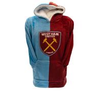 West Ham United FC - Couverture à Capuche - Enfant (Taille Unique) (Bordeaux/Bleu Ciel)