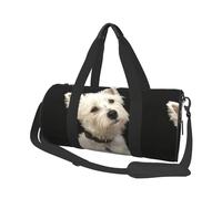 West Highland Terrier avec Collier, Sac de Voyage de Grande capacité, Sac à Main Rond, Sac de Voyage de Sport, fourre-Tout, Sac de Fitness