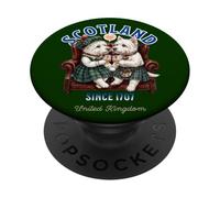 West-Highland-Terrier Westie Chiens Whisky Amour Écosse PopSockets PopGrip Adhésif