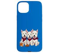 West Highland Terriers, foulard écossais et whisky Coque pour iPhone 15 Plus
