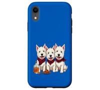 West Highland Terriers, foulard écossais et whisky Coque pour iPhone XR