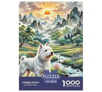 West Highland White Terrier 1000 Pièces Puzzles pour Adultes sur Le Thème De Premium Quality Difficile Et Stimulant Parfait pour Les Amateurs Art Classique 52x38cm/1000pcs