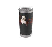 West Highland White Terrier Heartbeat My Dogs Are My Cardio Gobelet isotherme en acier inoxydable double paroi