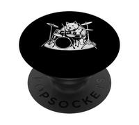 West Highland White Terrier Jouant de la Batterie pour Les Amoureux des Chiens PopSockets PopGrip Adhésif
