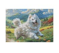 West Highland White Terrier Mignon Ferme 300 Pieces Casse tête Créatif en Carton Épais Animal Animal de Compagnie Poupée Difficulté Moyenne Activité Manuelle Loisir Créatif Cadeau Créatif Évén