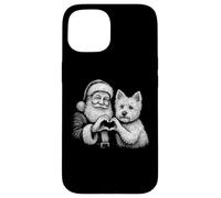 West Highland White Terrier Père Noël pour Amoureux des Chiens Coque pour iPhone 15