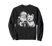 West Highland White Terrier Père Noël pour Amoureux des Chiens Sweatshirt