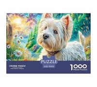 West Highland White Terrier Puzzle 1000 Pièces, Difficile Puzzles pour Adults Enfant Puzzle Difficiles, Jeu De Défi Intellectuel 70x50cm/1000pcs