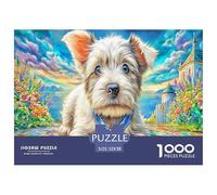 West Highland White Terrier Puzzle 1000 Pièces, Difficile Puzzles pour Adults Enfant Puzzle Difficiles, Jeu De Défi Intellectuel 52x38cm/1000pcs