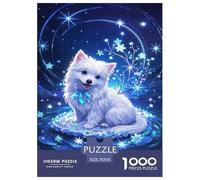 West Highland White Terrier Puzzle 1000 Pièces Educa Jouet en Bois Divertissement Créatif De l'art De La Décoration Jeu Éducatif Challenge Toy pour Adultes Et Enfants À Partir De 12 Ans 70x50cm/1000p