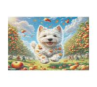 West Highland White Terrier Puzzles 1000 Pièces pour Adultes Educa Relaxant Décoration Intérieure Artistique Famille Challenge Difficile Assemblage Amusant 1000 PCS