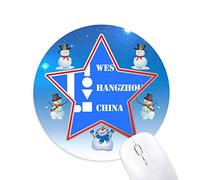 west lake hangzhou en chine bonhomme de neige, tapis de souris série star mat