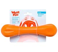 West Paw Design Zogoflex - Hurley - Jouet en caoutchouc pour chien - Mandarine - Taille L