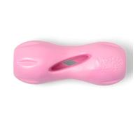 WEST PAW Zogoflex Qwizl Jouet puzzle à friandises pour chien, interactif - Jouet aux couleurs vives pour mâcheurs agressifs, non toxique, fait aux États-Unis - Format L, 16,5 cm, rose chewing-gum
