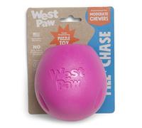 WEST PAW Zogoflex Rumbl Jouet distributeur de friandises ou croquettes pour chien, jouet interactif à mâcher à alimentation lente pour chiens, pour chien mâcheur modéré, Rose vif, taille S