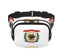 West Virginia Flag Printed Fashion Waist Bag Unisex Messenger Bag Fashion Travel Waist Bag Black One Size