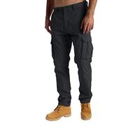westAce Pantalon cargo de travail décontracté pour homme avec poches genouillères 100 % coton, charbon, 40 W/32 L
