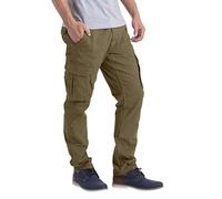 westAce Pantalon cargo de travail pour homme, coupe classique, poche utilitaire, décontracté, en coton, durable, pantalon complet, kaki, 32 W /30 L