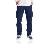 westAce Pantalon cargo pour homme, pantalon de travail, de combat, de sécurité, 6 poches, tailles 32 à 44, bleu marine, 40W / 32L