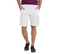 westAce Short cargo de combat pour homme 100 % coton 6 poches chino été travail sécurité essentiel demi-pantalon taille 32-44, blanc, 5