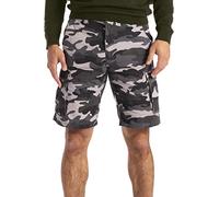 westAce Short cargo pour homme 100 % coton 6 poches Taille 32-44, gris/camouflage, 56