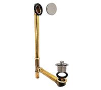 Westbrass 55,9 cm Jauge de maquillage/17 Twist & Close vidage et trop-plein de baignoire avec Illusionary Faceplate nickel satiné