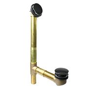 Westbrass 79317SWH-26 Bonde de baignoire de style européen en laiton avec bouchon de vidange et façade de trop-plein illusionnaire, chrome poli 48,3 cm