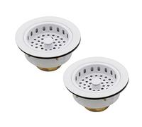 Westbrass D2145 Deux Post Style Grand Panier de Cuisine Tamis Blanc revêtement en Poudre