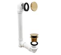 Westbrass Trop-plein Illusionary SCH. 40 Bonde de baignoire en PVC avec embout en laiton poli 30,5 cm et 10,2 cm