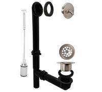 Westbrass Y592144 tubulaire Noir Voyage vidange de levier de bain vidage et trop-plein, Y592144-07