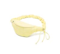 WESTBRONCO Sac banane tendance avec poches à fermeture éclair, sac banane léger de 1 L avec sangle réglable pour l'entraînement, la course à pied, la randonnée, 202-Jaune, Doudoune