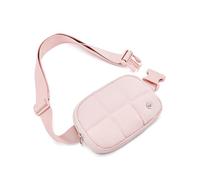 WESTBRONCO Sac banane tendance avec poches à fermeture éclair, sac banane léger de 1 L avec sangle réglable pour l'entraînement, la course à pied, la randonnée, Rose-25, 7.1 x 1.8 x 5.1 inches