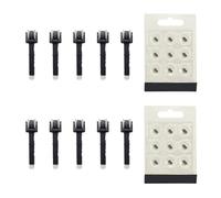 WestCH 10 Tiges de Rechange pour Briquet 3.5 x 1 cm+ 2 (Packs de 9) Pierres Briquet 2.3x5mm, Rechange Pierre, Convient pour Clipper, Noir