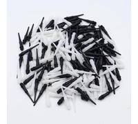 WestCH 200 Pièces Flechette Pointe Plastique Pro Bout Fléchettes Pointe Flechette Plastique Souple Filetage 2BA Embouts de Fléchettes en Plastique pour Fléchettes Électroniques(Noir/Blanc)