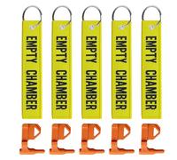 WestCH 5 Drapeaux de sécurité de Chambre pour Fusil de Poing,Fanion de sécurité Universels,Kit de Drapeau de Sécurité avec 5 étiquettes Jaune vifs pour Fusil Arme de Poing Fusil de Chasse