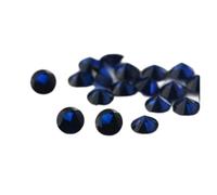 WESTCH Cristal Naturel Brut Fluorite Taille 1 mm ~ 3 mm Coupe Ronde 114# Bleu Spinelle synthétique Bleu pour Bijoux Cristal Naturel Brut (Taille : 1 mm)