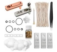 WestCH Ensemble d'accessoires pour Briquet kit Zippo Universel d’Entretien et Réparation Plusieurs Briquets à Essence Comprend Pierres à Feu,Mèche,Joint en Feutre, Métal Rondelles