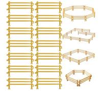 WestCH Lot de 80 Mini Jouets de Clôture pour Chevaux Simulation Ferme Clôture en Plastique Cheval Corral Les Cadeaux pour Enfants pour Décoration de Paysage Miniature Jeux Créatifs(9x4x0.8cm)