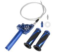 WestCH Poignée d'Accélérateur de Moto 22mm, Poignée d'Accélérateur Rapide CNC Aluminium,Poignee de Gaz Tirage Rapide Kit 1,2m Câble, 1 Paire Poignee Accelerateur pour 50-250cc Moto Tout-Terrain
