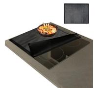 WestCH Tapis de protection pour plaque à induction 52 x 61 cm - Grand tapis de protection en silicone pour plaque à induction - Tapis de protection thermique pour cuisinière à induction(maille noire)