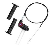 WestCH Tirage Rapide,22mm Poignée D'accélérateur Aluminium,Poignée de Guidon avec 1.2M Câble 1 Paire Poignee Accelerateur,pour 50cc-200cc Moto Tout-Terrain,Dirt Bike,ATV, Électrique