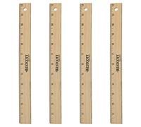 Westcott 30,5 cm Bords biseautés Bois Règle, Lot de 4 (17142)