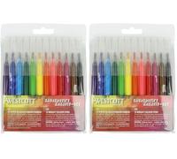 Westcott Airbrush Set Recharge de feutres | 12 feutres de couleurs vives pour enfants Kit aérographe | soluble dans l'eau & facilement lavable | Airbrush Fun pour peindre & dessiner | E-16801 00