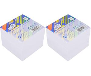 Westcott Bloc-notes blanc 700 feuilles | Bloc-notes collé avec feuilles blanches de 9 x 9 cm | Papier 80 g/m² | E-1733182 00 (Lot de 2)